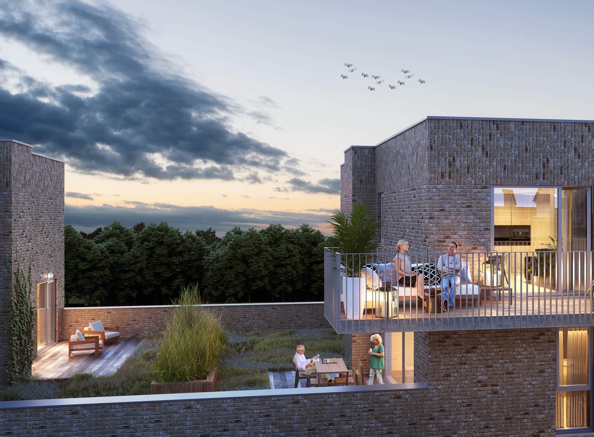 Groendaken in nieuwbouwprojecten Riethuys en Borchthof 
